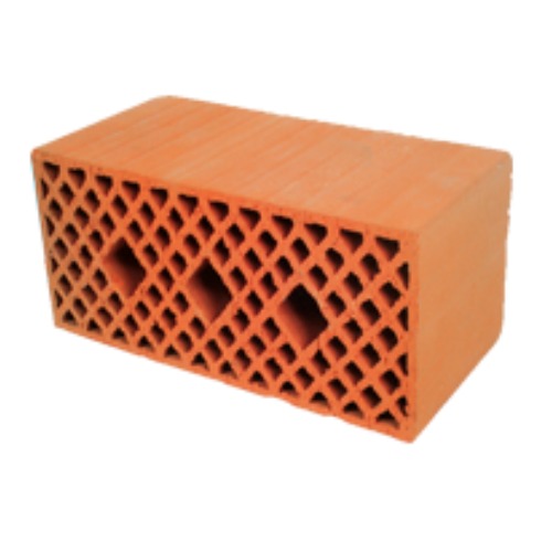 Perforated Loading Bearing Red Bricks 40×20×20 cm, Compressive Resistance 146 kg/cm2 | Yamama Factories for red bricks and clay products
